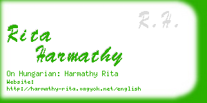 rita harmathy business card